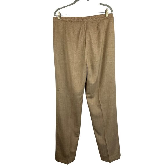 St. John Womens Size 12 Taupe Chevron Patterned Dress Pants - Picture 2 of 3